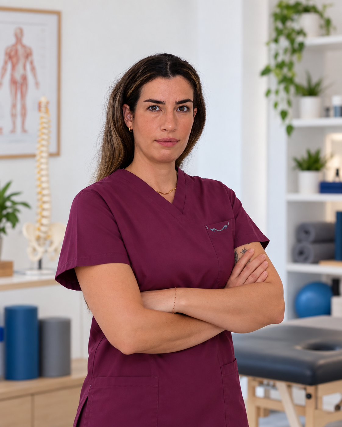 Blanca Heredia Cabrero en su consulta de fisioterapia
